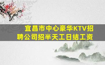 宜昌市中心豪华KTV招聘公司招半天工日结工资
