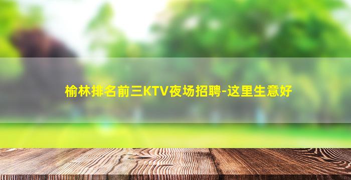 榆林排名前三KTV夜场招聘-这里生意好